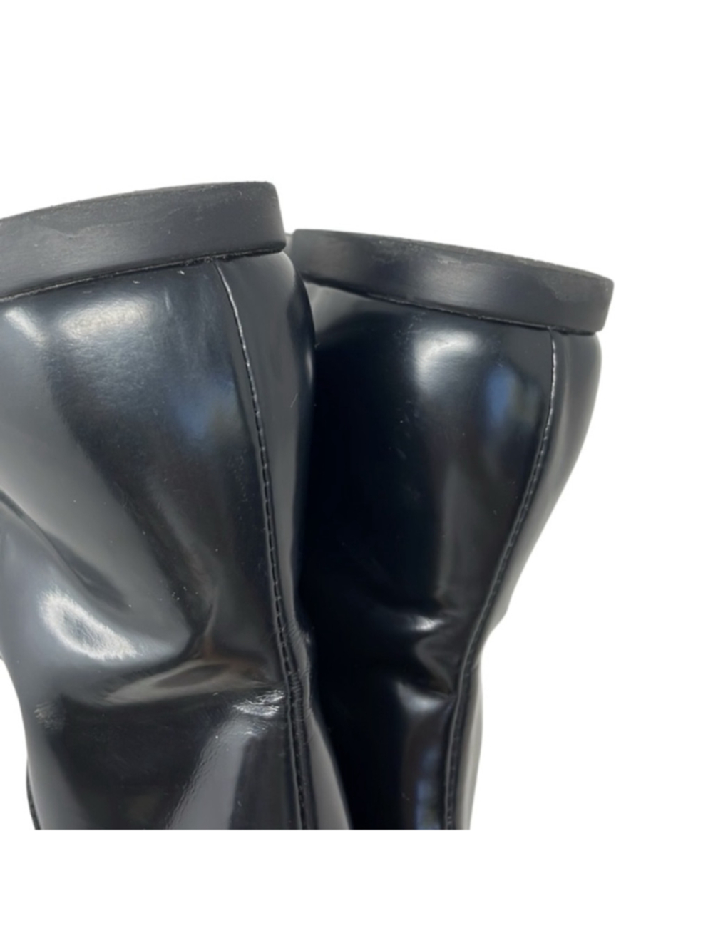 Gucci Kids Black Leather White Heart Patch Ankle Boots Size 31 - Picture 11 of 16